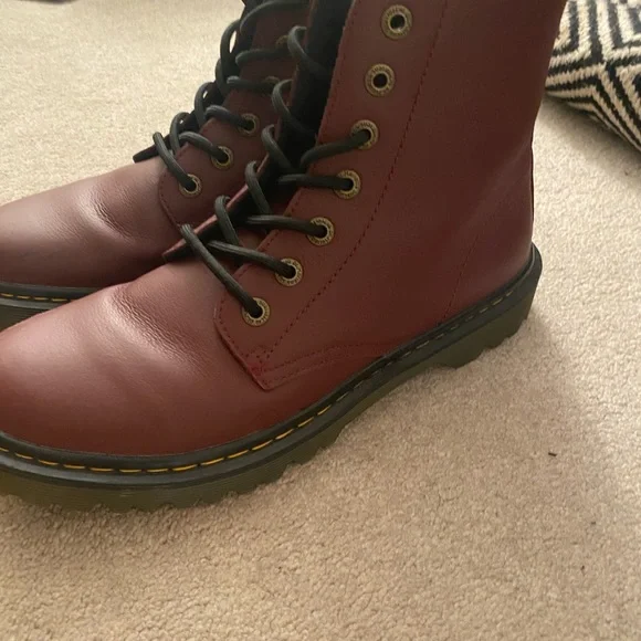 Burgundy Dr. Martens - Picture 2 of 3